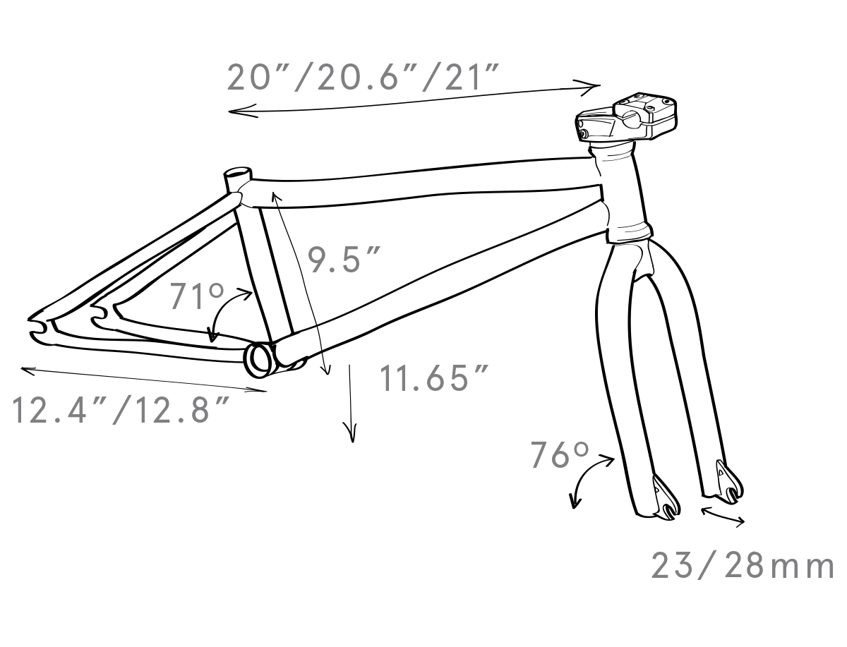 Fuego V8 Frameset Specs